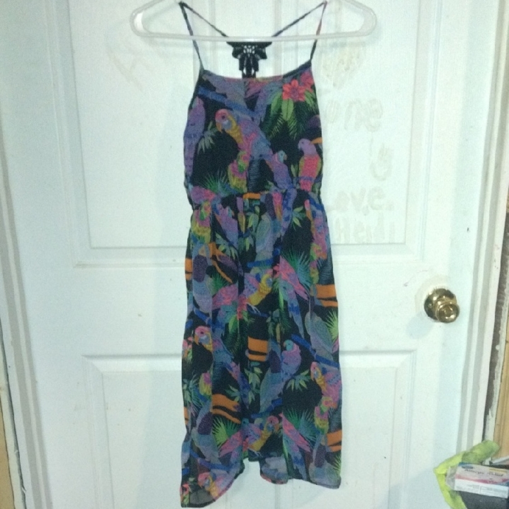 Place Colorful Tropical Print Dress
